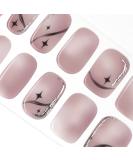 Danni & Toni Nebula Half Hardened Gel Nail Foils | Light Brown & Black Star Silver Foil | Self-Adhesive Nail Design Stickers - 28 Wraps - Buy Online on GoSupps.com