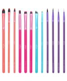 MODA 12pc Bold Artistry Makeup Brush Variety Set  Includes - Oval  Flat  Angled  & Liner Brushes - Buy Online on GoSupps.com