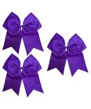 Kenz Laurenz Purple Cheer Bow - Ideal Gift for Girls and Women | Complete Your Cheerleader Outfit with Strong Hair Elastic Ponytail Holder - Buy Online on GoSupps.com