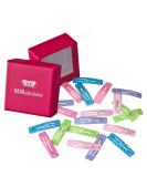 20 Glitter Hair Clips for Girls - Rectangular 3.9cm with Pink Storage Box | Stylish Hair Accessories - Buy Online on GoSupps.com
