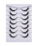 Pooplunch False Eyelashes Extension Look Cat Eye Natural Lashes 8D Volume Fluffy Wispy Short Faux Mink Lashes 7 Pairs Pack Delicate|3-12MM - Buy Online on GoSupps.com