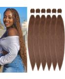 YDDM 26 Pre-Stretched Braiding Hair Extensions - 6 Pack Jumbo Braids | Brown Kunsthaar for Braid Styles | 66cm (30# & 26#) - Buy Online on GoSupps.com