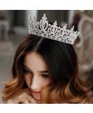 AW BRIDAL Crystal Wedding Tiara Crown - Rhinestone Queen Crown for Women - Silver Bridal Party Hair Accessory - Buy Online on GoSupps.com