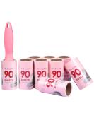 Sticky Lint Roller & Brush Set - 8 Replacement Rolls for Hair Clothes Sofa & Carpet | Animal Hair Remover - 90 Sheets Each - Buy Online on GoSupps.com