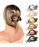 French Concord Flat Hair Clips - 6PCS Curved Hair Claw Set for Women Girls - Buy Online on GoSupps.com