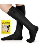 Buy Ailaka Compression Stockings with Zipper for Men & Women - 20-30 mmHg Medical Class 2 Support Socks for Varicose Veins Edema Recovery & Pregnancy - Medium Black (1 Pair) - International Shipping Available - Buy Online on GoSupps.com