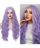 WGPFWIG Women's Pastel Purple Wig 27 Inches Long Curly Wavy Hair Synthetic Wig - Perfect for Cosplay, Parties & Halloween - Includes Wig Cap (Pastel Purple) - Buy Online on GoSupps.com