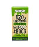Benevo Biodegradable Dog Poop Bags (120 Bags) EN13432 Compostable Dog Poop Bags Unscented & Plastic Free Ideal For Big & Small Dogs Made From A Sustainable Cornstarch Base Handy Rolls of 15 120 count (Pack of 1) - Buy Online on GoSupps.com