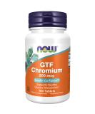 NOW Supplements GTF Chromium 200 mcg - Insulin Co-Factor - 100 Tablets - Buy Online on GoSupps.com