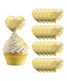 Urroma Heart Cake Topper - 20pcs Gold Happy Valentines Day Cupcake Toppers for Wedding & Parties - Buy Online on GoSupps.com