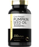 Carlyle Cold Pressed Pumpkin Seed Oil 3000mg - 200 Softgel - Buy Online on GoSupps.com