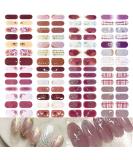 NAILDOKI Nail Stickers 6 Sheets x 16 Pieces Full Wraps Nail Polish Strips Self-Adhesive Gel Nail Art Decals for Women Girls C3-12 - Buy Online on GoSupps.com