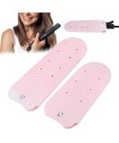 Silicone Heat Resistant Mat - 2pcs Non-Slip Pouch for Hair Straightener - Travel-Friendly Pink Hair Styling Cover - Buy Online on GoSupps.com