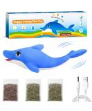 Floppy Fish Cat Toy - Interactive Electric Kitten Toy with Catnip, USB Charger, Realistic Flapping Motion - Dolphin Design - Buy Online on GoSupps.com