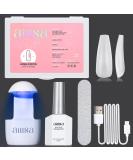 AILLSA Nail Tips and Glue Gel Kit-Coffin Matte Soft Gel Nail Tips with Portable U V Light and 4 in 1 Nail Glue Gel Extension Nail Kit Fake Nails Gel Tips Nail Kit Halloween Nails for Nail Art at Home Nail extension kit - Buy Online on GoSupps.com