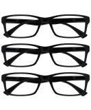 Buy The Reading Glasses Company Black Readers 3 Pack for Men & Women - UVR3092BK +3.50 | Stylish & Affordable Reading Glasses - Buy Online on GoSupps.com