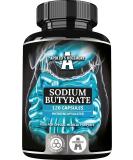 Sodium Butyrate High Dose 570 mg (30% Butyric Acid) 120 Vegan Capsules 4 Month Supply Sodium Supplement to Support Intestinal Barrier Regeneration - by Apollo's Hegemony - Buy Online on GoSupps.com