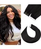 Buy Silk-Co Tape in Extensions - 20 Stk Real Remy Hair Natural Black 50cm Light Version for Seamless Volume - Buy Online on GoSupps.com