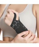 Carpal Tunnel Wrist Brace - Adjustable Compression Support Strap for Men & Women | Elastic Wrist Wraps for Sports Weightlifting & Arthritis Relief - Buy Online on GoSupps.com