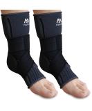 Med-Fit Stride-Flex Ankle Support - 3D Fabric Technology - 360 Compression - Ideal for Ligament Damage, Sprained Ankle, Plantar Fasciitis, Joint Pain & Tendonitis - Large Black (2 Pack) - Buy Online on GoSupps.com