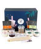 MBTK - 4 (Boba Bar London | Sahara Milk Bubble Tea Kit | 4 Milk Tea Flavours | 4 Boba & Jelly Toppings | Tapioca Pearls | 4 Bamboo Straws | 4 Tea Bags | 2 Recipe Cards ) - Buy Online on GoSupps.com