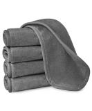 URAQT 5 Pack Face Cloths Make Up Remover Microfibre Face Wipes for Reusable Makeup Remover Cloth Washable Ultra Soft Facial Cleansing Wipe Cloths (Dark Grey) 5 Pcs-dark Grey - Buy Online on GoSupps.com
