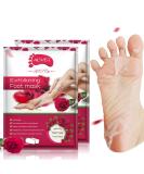 Revitalize Your Feet with 2-Pack Rose Foot Mask - Callus Remover & Peeling Treatment for Soft Smooth Skin - Ideal for Men & Women - Buy Online on GoSupps.com