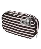 Buy Vaultz Locking Medicine Bag - 5.7x2.2x9.25 Inch Travel Bag with Cooling Pockets for Diabetics | Black & White Stripe - International Shipping - Buy Online on GoSupps.com