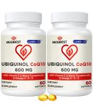 Besibest Ubiquinol CoQ10-600mg Softgel Supplement with Vitamin E & Omega 3 6 9 - High Absorption Coenzyme-Q10 for Energy Production - 120 Count (Pack of 2) - Buy Online on GoSupps.com