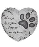 Widdle Gifts Ltd Heart Shaped Pet Memorial Plaque Memory Stone - Dog or Cat - Always by my side - Buy Online on GoSupps.com