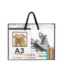SUNEE 19x25 Art Portfolio Bag, Artist Supply Organizer with Handle, Zippered Storage Folder for Artwork, Poster, Scrapbook, Keepsake and Bulletin Board - Buy Online on GoSupps.com