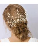 PRETTYLIFE 3Pcs White Pearl Wedding Hair Pins - Bridal Hair Accessories for Women and Flower Girls - Buy Online on GoSupps.com