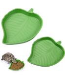 2 Pieces Leaf Reptile Food Water Bowl Plate Dish for Tortoise Corn Snake Crawl Pet Drinking and Eating 2 Sizes - Buy Online on GoSupps.com