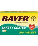 Bayer 325mg Coated Caplets 100ct - 2 Pack | Safety Coated Aspirin Capsules - Buy Online on GoSupps.com