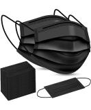 100 Pack Black Disposable Face Masks - 3 Ply Filter Protection | Healthcare & Safety - Buy Online on GoSupps.com
