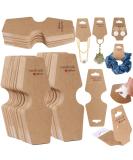 Femtindo 200PCS Bracelet Display Cards Sturdy Necklace Holder Cards Self Adhesive Jewelry Packaging Selling Card for Small Business of Keychain Earring Hair Band and Scrunchies Hanging 1.8x4.7 inches Brown - Buy Online on GoSupps.com