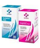 Mintegrity Ovulation & Pregnancy Test Strips Combo Kit - 50 LH & 25 HCG - Easy At Home Testing - International Shipping Available - Buy Online on GoSupps.com