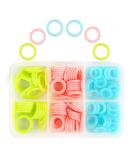 LUNARM 180 Pieces Knit Knitting Random Colored Stitch Markers Rings(S/M/L) Crochet Locking Stitch Markers Knitting Stitch Counter Needle Clip with Storage Box 3 Colors/180pcs - Buy Online on GoSupps.com