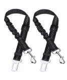 Premium Adjustable Dog Seat Belt - 2 Pieces Durable Black Car Safety Harness for Dogs - Buy Online on GoSupps.com