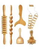 6 in 1 Maderotherapy Set - Anti-Cellulite Wood Massage Device & Lymphatic Drainage Tools for Stress Relief - Buy Online on GoSupps.com