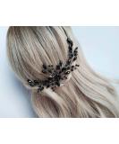 Beryuan Women's Rhinestone Hair Jewelry | Classic Black Crystal Flower Hairpin Clip for Weddings & Parties | Bride & Girl Hair Accessories Gift - Buy Online on GoSupps.com