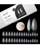 Rosalind Almond Nail Tips - 300 Pack Soft Gel Full Cover Short Matte Pre-Buff Fake Nails | 15 Sizes No-File Design for Easy Application - Buy Online on GoSupps.com