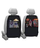 Funmo 2 Pcs Waterproof Car Seat Organiser with 2 Pockets - Kids Back Seat Protector & Storage for Rear Seat - Anti-Kick Design - Black - Buy Online on GoSupps.com