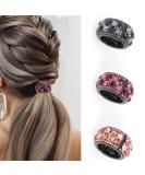 Bohend Rhinestone Hair Clip Set - 3 Pcs Ponytail Cuff Hair Jewelry for Women and Girls - Buy Online on GoSupps.com
