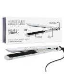 Herstyler White Velvet Marble Flat Iron - Ceramic Hair Straightener - Travel-Friendly 1 Inch Dual Voltage Styling Tool - Buy Online on GoSupps.com