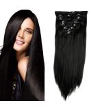 S-noilite clip in extensions hair extension smooth 8 partial set 18 clips 8PCs full of heads like real hair 66cm natural black 66 cm natural black - Buy Online on GoSupps.com