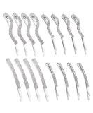 Folansy 16-Piece Clear Rhinestone Bobby Pin Set for Women - Crystal Hair Clips in 4 Styles, Silver - Buy Online on GoSupps.com