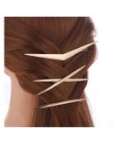 Iaceble Minimalist X Hair Clip - Gold Metal X Shape Barrette for Women and Girls - Buy Online on GoSupps.com