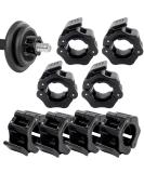 Wiyety 8-Piece Dumbbells Set | 30mm Quick Lock Barbell Collars for Weightlifting | Durable Black Dumbbell Closure & Clips - Buy Online on GoSupps.com