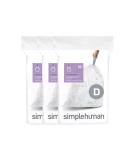 simplehuman Code D Custom Fit Drawstring Trash Bags - 60 Count, 20L/5.3 Gallon, Clear - Pack of 1 - Buy Online on GoSupps.com